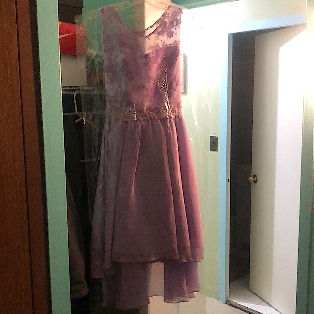 Joy Kids Girls Purple Floral Formal Sleeveless Fit & Flare Dress Size 20
